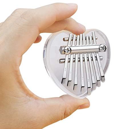 Alnicov 8 Keys Mini Crystal Kalimba，Thumb Piano Best Gift for Beginners in Birthday Christmas and Other Occasions