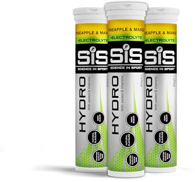 Science in Sport Hydro Electrolyte Tablets 60 pcs. Pineapple & Mango – Vegan & Gluten-Free, Ideal to Promote Hydration and Maintain Electrolytes Balance (Packaging May Vary)