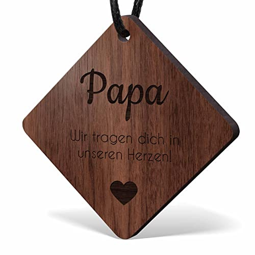 Personalisierter Autospiegel Anhänger - Rückspiegel Anhänger aus echtem Holz mit eigener Gravur - Autozubehör Innenraum Deko - Spiegelanhänger Autoanhänger als Autodeko innen für Frauen & Männer