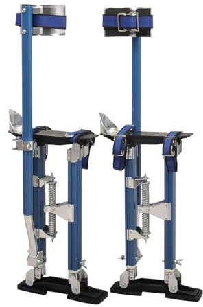 TBAPFS Trockenbau-Stelzen, 45,7 cm bis 76,2 cm Höhe, Aluminium-Stelzen, Werkzeug für Lackierung, Finishing, Beschneiden, Astreinigung, Blau (45,7 cm bis 76,2 cm)