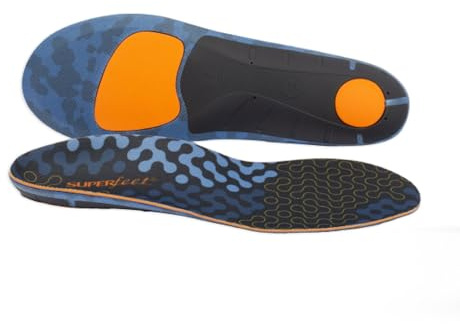 Superfeet Run Cushion Medium Arch Insoles for Runners with Medium Arch Support & Adaptive Comfort Technology - 9.5-11 Men / 10.5-12 Women