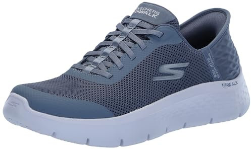 Skechers Go Walk Flex Sneaker für Damen, Hands Free Slip-ins mit großem Einstieg, Blau, 37 EU