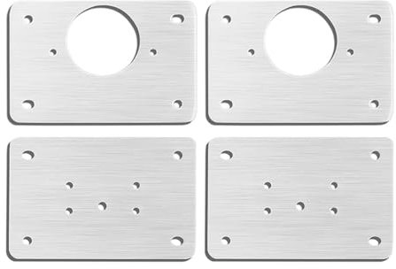 Plaque de réparation de charnière en acier inoxydable, multi-ensembles, plaque de fixation de bac d'armoire, outils de montage, charnières de porte de placard de cuisine à domicile (Color : 4pc A)