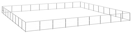 ARKEM Hundezwinger Silbern 81 m² Stahl Mobiler Hundezaun KatzenkäFig Outdoor Hundelaufstall Faltbar