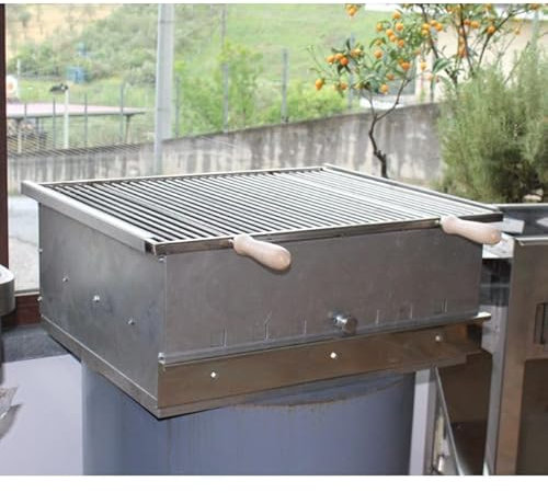 Barbecue a carbonella da appoggio L 70 X P 56 Lam alluminata - CON GRATICOLA