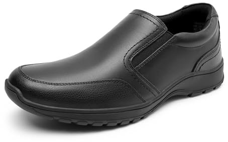 Bruno Marc Mocasines Hombres Casuales Zapatos de Vestir Hombre Sincordones Comodos,Size 43,Negro,SBLS2420M-E