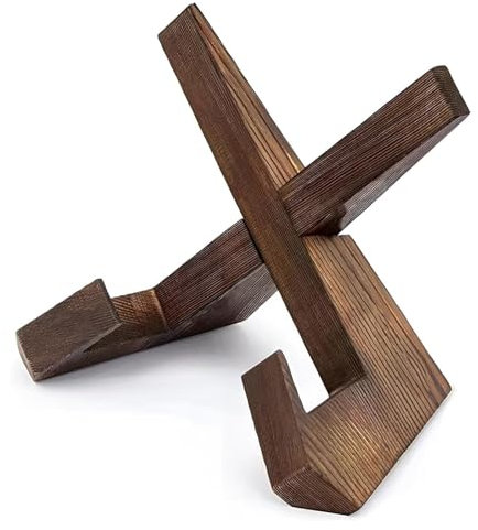 Porte Livre de Cuisine Bois, Presentoir Livre Assemblable, Support de livre de cuisine en bois pour présentoir