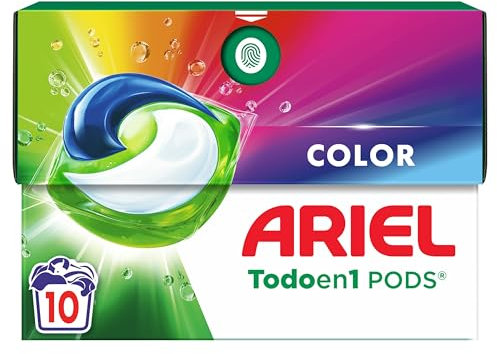 ARIEL PODS Todo en 1 Detergente Lavadora Liquido 40 Capsulas/Pastillas, Jabon Extra Cuidado del Color, Mas Color y Brillo, Limpieza Profunda