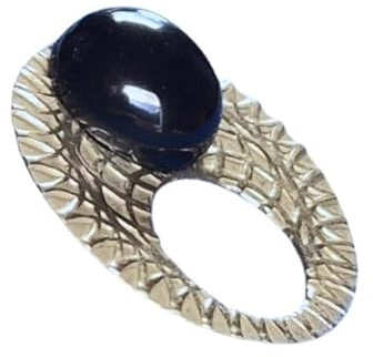 Yavana : broche aimantée porte-lunettes en maillechort texturé | Sans épingle