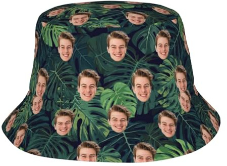 Fyralune Fischerhut personalisiert Herren und Damen, – Selbst gestalten Bucket Hat Sie Ihr eigenes Design mit Foto, Logo oder Text Sonnenhut– Lustiges Geschenk für Reisen und Outdoor