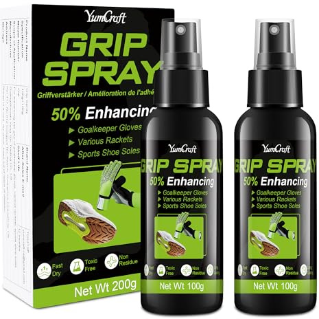 YumCraft Grip Spray Torwarthandschuhe 200g, Torwarthandschuhe Grip Spray -Grip Mode Spray für Schuhe und Handschuhe, Torwart Training Torwart ZubehöR für FußBall, Basketball, Baseball, Golf, Tennis