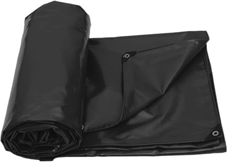 Lona protección Ultravioleta,2x5m 400g/m² Tela PVC Impermeable y Reforzada Lona Multiusos con Ojales Metálicos Fabricado Alta Densidad Gran Resistencia Negro