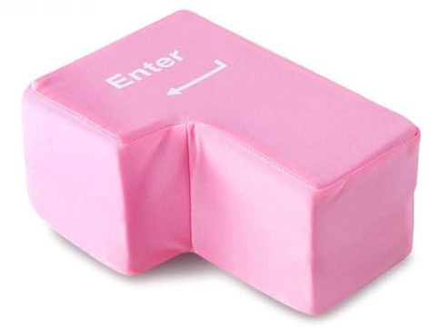 Jrudjsnhhty Large USB Enter Key Pillow Stress Relief, Decompression Tool for Programmers, Soft Desktop Cushion, Novelty Gadget