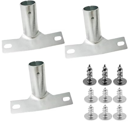 3 Pack Metal Broom Head Bracket Broom Handle Replacement and Repair Industrial Sweeping Brush Ferrule (Brush and Handle Not Included)