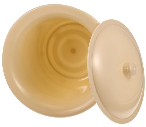 Yardenfun Orinal de Plástico para Niños y Adultos con Tapa, Recipiente para Orina Multi-función de Pp Resistente y Color Khaki para Uso Familiar