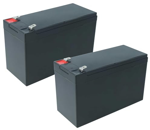 vhbw 2 x batteri ombord batteri för husvagn, båt, camping, husbil (6 Ah, 12 V, AGM), 15,2 x 10 x 6,6 cm