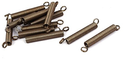 sourcing map 10 Stück 0,5mmx4mmx30mm 304 Edelstahl Zugfedern silber farbton