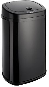 Dihl 30L Onyx Black with Black Lid Stainless Steel Auto Touchless Hands-Free Sensor Kitchen Waste Dust Bin Automatic Motor