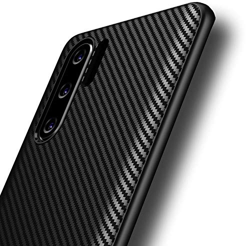 AVANA Hülle für Huawei P30 Pro, P30 Pro New Edition Schutzhülle Carbon | Flexibles Slim Case, Schwarz, Schutz, Kratzfest, TPU Bumper, SIlikon Cover, Kohlefaser Optik