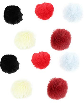 POPETPOP Weiche Katzenspielzeug Pompon Bälle 4.00 cm 10 Stück Flauschige Interaktive Katzenbälle Zur Förderung Natürlicher Instinkte Und Körperlicher Aktivität Für Kätzchen