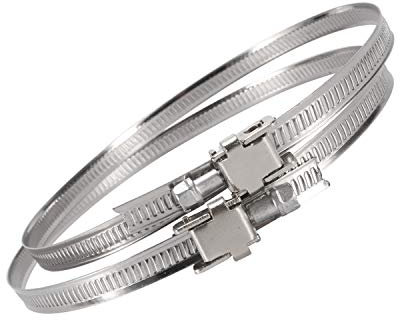 HG Power 2 pezzi Fascette Stringitubo 200 mm Acciaio Inox Morsetto per Tubo Flessibile Regolabile Diametro di 194-216 mm per Tubi di Ingresso e Uscita Delle Lavatrici, Tubi di Ventilazione