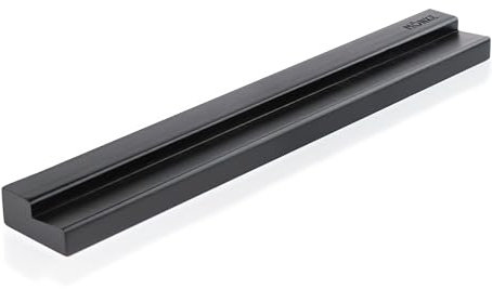 MÖNKE Vinyl-Schallplattenregal - Präsentieren Sie Ihre aktuellen oder bevorzugten Schallplatten elegant an der Wand - Passt für eine Schallplatte jeder Größe (Schwarz)