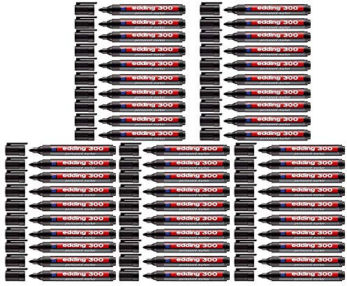 edding Permanent-Marker 300 schwarz (50er Pack)
