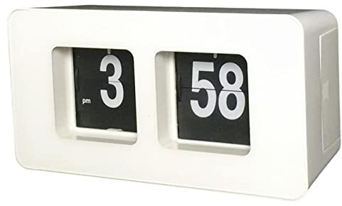LOVIVER Flip Schreibtisch Uhr, Flip Clock Schreibtisch Uhr Tisch Uhr Große Anzahl Batterie Powered Betrieben Hause Décor für Schule, Schwarz