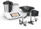Moulinex HF506110 Click & Cook Robot da Cucina con Bilancia Integrata, Acciaio Inossidabile, 10 velocità, Bianco