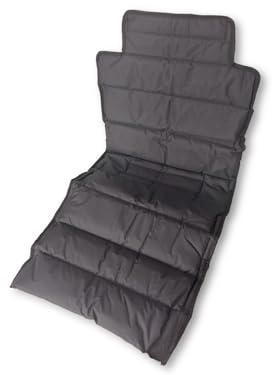 QUIRUMED Gepolstertes Kissen mit Rückenlehne, ergonomisch, leicht zu reinigen, 85 x 45 x 5 cm, Schwarze Farbe, Nylon, Baumwollfaser, für Rollstühle, für ältere Menschen