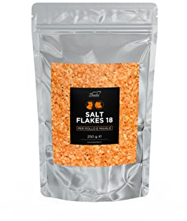Salt Flakes 18 Bembo 250 g – Fiocchi di Sale del Mediterraneo per Carne di Maiale e Pollo alla Griglia, al Barbecue o in Cucina – Scaglie Croccanti dal Gusto Delizioso