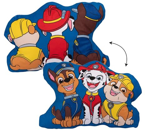 United Labels Paw Patrol Cojín Cojín 37 x 26 cm Azul Cojín Sofá Paw Boy Cojín Decorativo para Fans