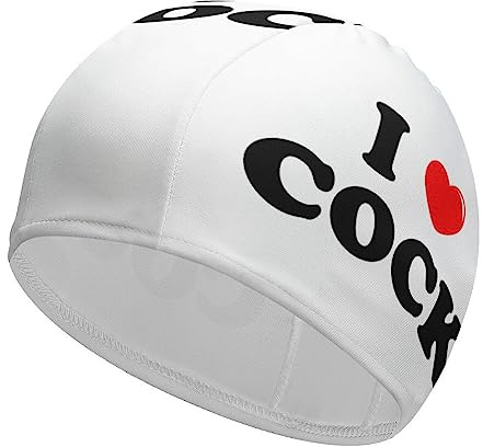 I Love Cock Funny Swim Cap for Adults Swimming Hat for Men Women Long And Short Hair