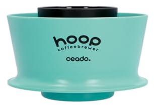 Hoop Coffee Brewer – Award Winning Radial Infusion Brewer, Effortless Full-Bodied Extraction with No-Bypass – Manual Drip Coffee Maker for Home Café Restaurant Camping, Aquamarine