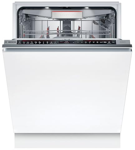 Bosch SBD8TCX04E, Series 8, Smart XXL dishwasher, fully integrated 60 cm, cutlery drawer, dishwasher, made in Germany, Zeolite drying, powerful cleaning, especially
