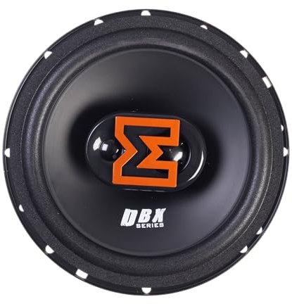 EDGE EDBX6 6.5” inch (16.5cm) 3 way Coaxial speaker - 90/180 W, Black and Orange. Includes Grilles, Sold in Pairs