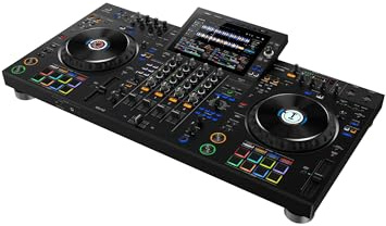 Pioneer DJ XDJ-AZ Professional 4-Deck All-in-One DJ System, 10.1-Inch Touchscreen, Built-in Wi-Fi, SonicLink Wireless Tech, Performance Pads & Beat FX – XDJAZ