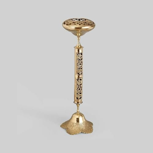 GUODDM Standaschenbecher Für Draußen, Standaschenbecher, Vertikal, Aus Reinem Kupfer, Zigarettenkippensäule, Antikes Messingfass, Aschenbecher Mit Ständer Für Zigaretten Auf Der Terrasse