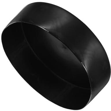 sourcing map 200mm(7 7/8) Rubber End Caps Round Vinyl Plug Black, 50mm H | Insert Plastic End Caps for Tubing, Fence, Pipe Post, Furniture, Railing
