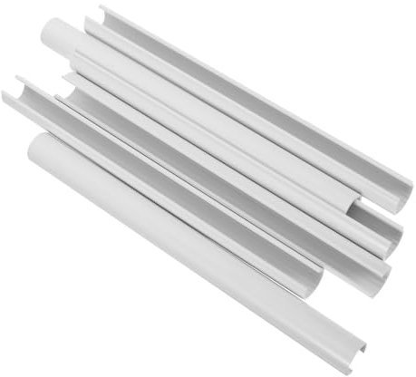 KONTONTY 6pcs Radiator Covers PVC Pipe Decorative Cover White Thermal Insulation High Durability for Basement Water Pipe Finishing