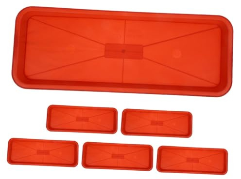 HANABASS Sottovasi Rettangolari Prevengono Macchie d'Acqua e Fuoriuscite di Terra 6 Pezzi in Plastica Pp per Vasi di Argilla e Ceramica per Piante da Esterno