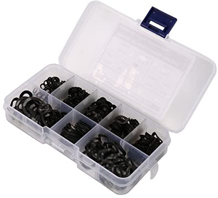 Steowsey Rondelle éLastique à Ressort en Acier Noir Rondelles à Trois 65MN Jeus D'Assortiment de Joints de Vague-M3 M5 M6 M8 M10 M12 M16 (550 PièCes)