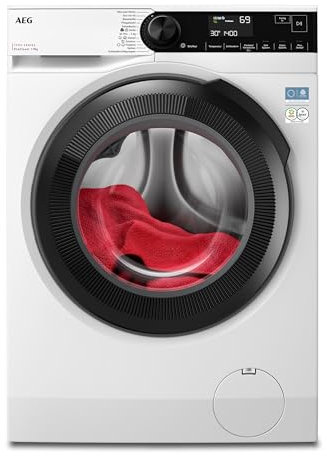 AEG Waschmaschine 9kg, Serie 7000 ProSteam - Dampf-Programm – Weniger Bügeln & Mehr Frische, A-20%, Leise, Mengenautomatik, Nachlegefunktion, Startzeitvorwahl, Vollwasserstopp, 1400 U/min, LR7AMZ491FL
