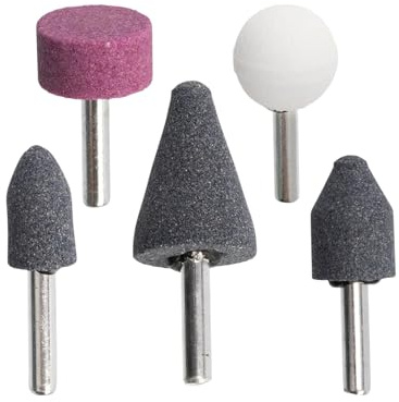 550951 Bohrer-Set mit 5 Schleifsteinen, 1/4 Zoll (6 mm) für Präzisionsarbeiten, Schleifscheibe, Bohrer, Bohrer, Schleifstein, für den professionellen oder Hobby-Einsatz (550951)