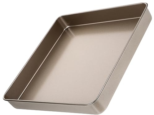 SOLUSTRE Teglia Quadrata Antiaderente per Dolci 28cm in Acciaio al Carbonio, Facile da Pulire, per Forno e Cucina Domestica