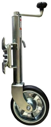 OTQEFTN Swivel Trailer Jockey Wheel - Beach Boat Trailer Jack,Bolt-on Swivel Tongue Jack, 20 cm Trailer Jack, 680kg Capacity, 29cm Lift, for RV, Camper, Off-Road Vehicle