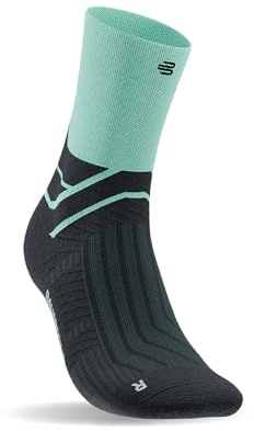 Strukturell löparstrumpor Run Performance Mid Cut Socks 2,0 för löpning och fitness, 1 par sportstrumpor med funktionella zoner (Bspw. Arch Support-teknik), löparstrumpa