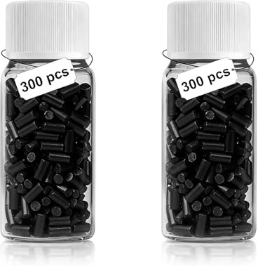 LNSYSNS 600 Stück Feuersteine mit Aufbewahrungsflasche 2,2 mm Flintstones, Schwarz Feuerstein Kompatibel für Zippo und Clipper Feuerzeugen, Passend für die Meisten Feuerzeuge auf Dem Markt
