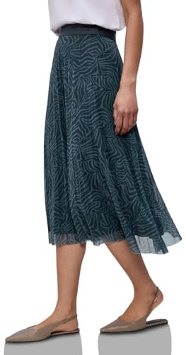 Damen Midi-Rock aus Mesh mit Plissée