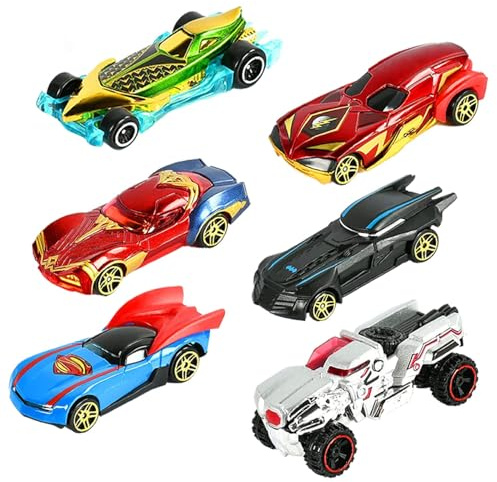 HBSFBH 6 stycken billeksaksset, leksaksfordon, minifordon, gjutleksaksbil, biltransport fordon, minibilleksak, gåva för pojkar flickor fans